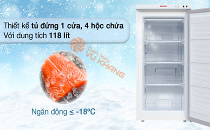 Tủ đông Sanaky 118 lít TD.VH160VD - Tổng quan thiết kế