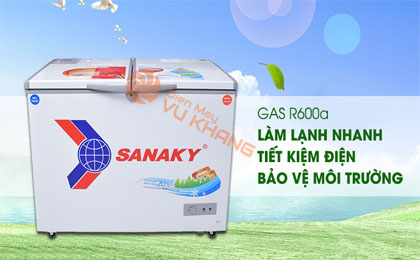 Gas R600a - Tủ đông Sanaky VH-2899W1 