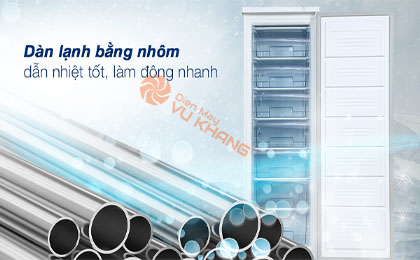 Tủ đông Sanaky 230 lít TD.VH230HY - Dàn lạnh bằng nhôm