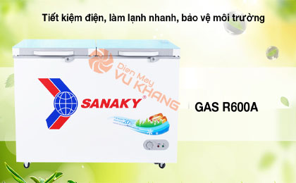 Gas R600a - Tủ đông Sanaky 270 lít TD.VH3699A2KD