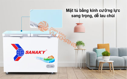 Mặt tủ kính - Tủ đông Sanaky 270 lít TD.VH3699A2KD