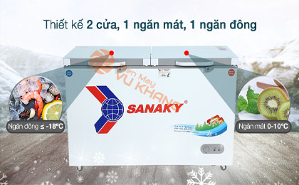 Tủ đông Sanaky 280 lít TD.VH4099W2KD - Thiết kế