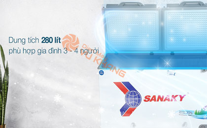 Tủ đông Sanaky 280 lít TD.VH4099W2KD - Dung tích 280 lít