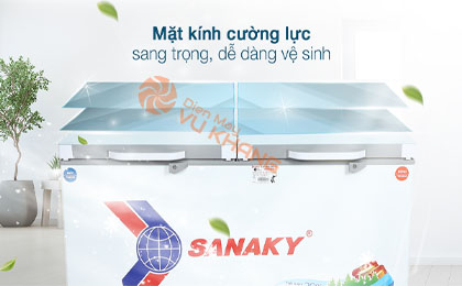 Tủ đông Sanaky 280 lít TD.VH4099W2KD - Mặt kính cường lực