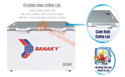 tủ đông mặt kính cường lực VH 3699a2k