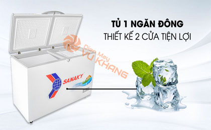 Tủ đông 2 nắp dỡ tiện lợi, dễ sử dụng - Tủ đông Sanaky 305 lít VH-4099A1