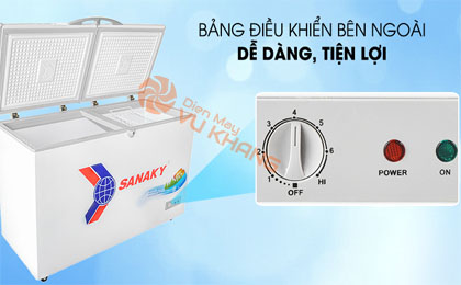 Nút điều chỉnh bên ngoài - Tủ đông Sanaky VH-4099A1