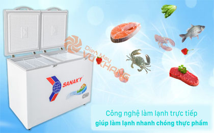 Tủ đông Sanaky 410 lít VH 5699HY - Làm lạnh trực tiếp