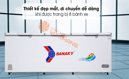 Tủ đông Sanaky 900 lít VH-1199HY - Thiết kế