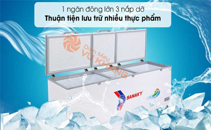 Tủ đông Sanaky 900 lít VH-1199HY - 3 nắp dở