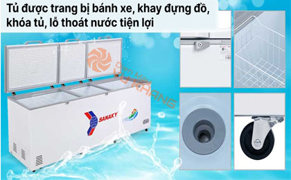 Tủ đông Sanaky 900 lít VH-1199HY - Tiện ích đa dạng