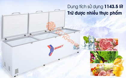 Tủ đông Sanaky 1143.5 lít VH-1399HY3 - Dung tích