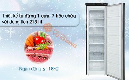 Tủ đông Sanaky Inverter 213 lít TD.VH230VD3 - Tổng quan thiết kế