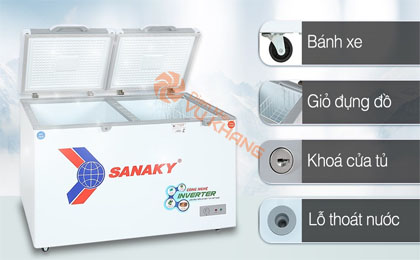 Tủ đông Sanaky Inverter 280 lít TD.VH4099W4K - Tiện ích