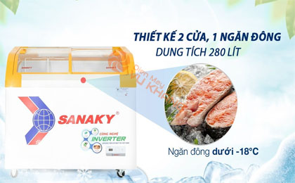 Tủ Đông Sanaky Inverter 280 lít VH-3899K3B - Tổng quan thiết kế