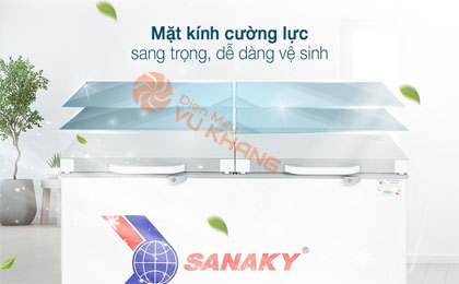 Tủ đông Sanaky Inverter 305 lít TD.VH4099A4K - Chất liệu cửa tủ