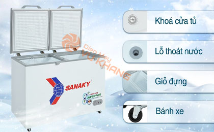 Tủ đông Sanaky Inverter 410 lít VH-5699HY3 - Tiện ích