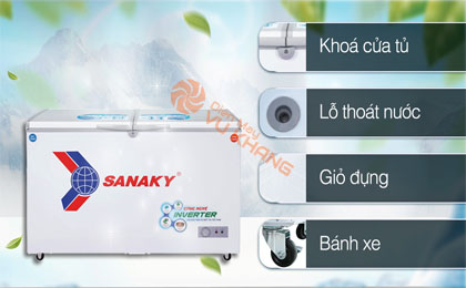 Tủ đông Sanaky Inverter 485 lít VH-6699W3 - Tiện ích