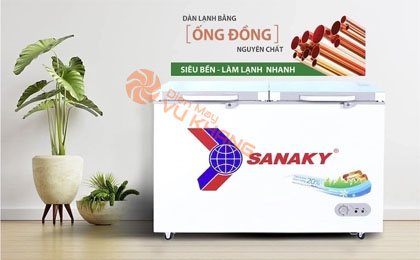 tủ đông dàn đồng nắp kính cường lực VH 2899w2kd