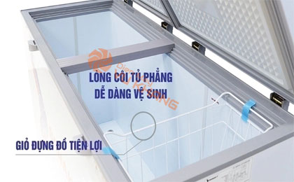 tủ đông sanaky thiết kế lòng tủ bằng nhựa phẳng abs VH 4099A2KD