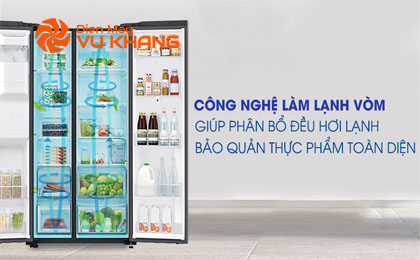 Tủ lạnh Family Hub Samsung Inverter 616 lít RS64T5F01B4/SV - Công nghệ làm lạnh vòm