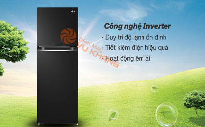 Tủ lạnh LG Inverter 217 Lít GV-B212WB - Công nghệ Inverter tiết kiệm công nghệ, vận hành êm ái 