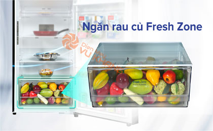 Tủ lạnh LG Inverter 374 Lít GN-D372BL - Ngăn rau củ Fresh Zone 