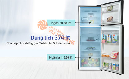 Tủ lạnh LG Inverter 374 Lít GN-D372BL - Dung tích phù hợp cho gia đình 4 - 5 thành viên 