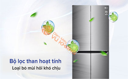 Tủ lạnh LG Inverter 530 lít GR-B53PS - Công nghệ kháng khuẩn khử mùi