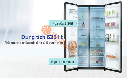 Tủ lạnh LG Inverter 635 Lít GR-D257MC - Dung tích sử dụng 635 lít