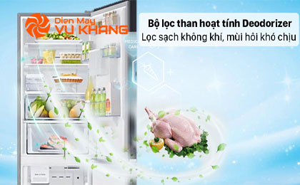 Tủ lạnh Samsung Inverter 307 lít RB30N4190BU/SV - Lọc không khí, khử mùi hôi