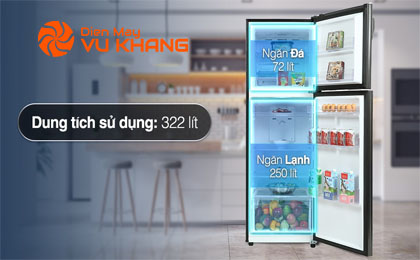 Tủ lạnh Samsung Inverter 322 Lít RT32K503JB1/SV - Ngăn đá, ngăn lạnh