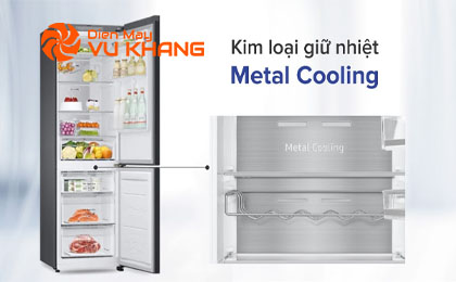 Samsung Inverter 339 lít RB33T307029/SV - kim loại giữ nhiệt  Metal Cooling