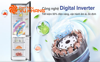 công nghệ biến tần Digital Inverter-Tủ lạnh Samsung Inverter 339 lít RB33T307055/SV