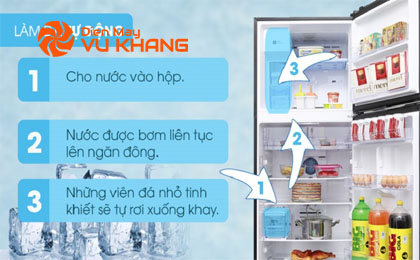 Thiết kế ngăn lấy nước bên ngoài và làm đá tự động vô cùng tiện lợi - Tủ lạnh Samsung Inverter 360 lít RT35K5982BS/SV