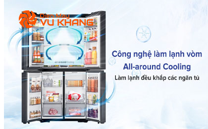 Tủ lạnh Samsung Inverter 648 lít RF59C766FB1/SV - Công nghệ làm lạnh vòm All-around Cooling