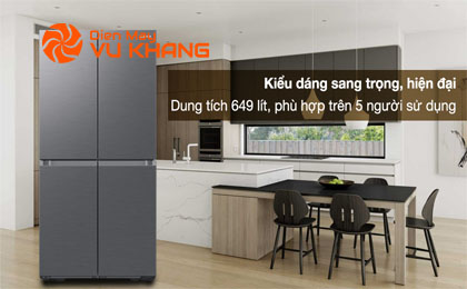 Tủ lạnh Samsung Inverter 649 lít RF59C700ES9/SV - Kiểu dáng sang trọng, hiện đại, sở hữu dung tích 649 lít thích hợp cho gia đình trên 5 thành viên