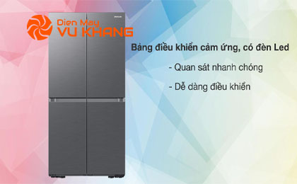 Tủ lạnh Samsung Inverter 649 lít RF59C700ES9/SV - Bảng điều khiển cảm ứng bên ngoài dễ sử dụng