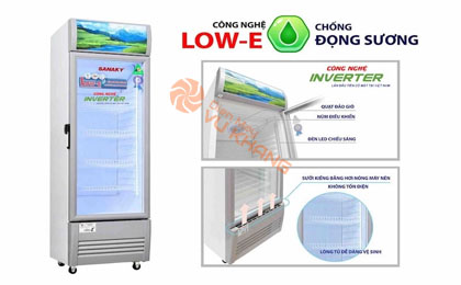 tủ mát sanaky sử dụng công nghệ lowe chống đọng sương VH 218K3L