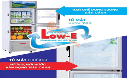 công nghệ lowe chống đọng sương trên tủ mát sanaky VH 258K3L