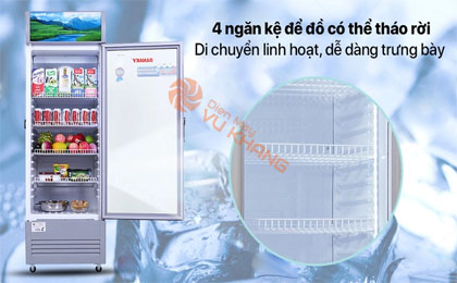 thiết kế ngăn kệ tủ có thể kéo rời VH 258K3L