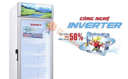 tủ mát tiết kiệm điện inverter sanaky VH 308K3L