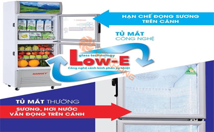 tủ mát sanaky sử dụng công nghệ low-e tiết kiệm điện năng