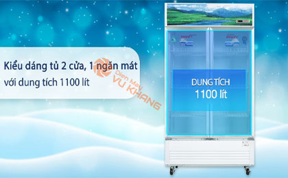 Tủ mát Sanaky 1100 lít VH-1209HP - Tổng quan thiết kế