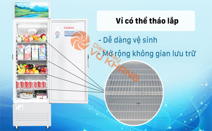 Tủ Mát Sanaky 240 lít TM.VH308KL- Khay vỉ có thể thay đổi