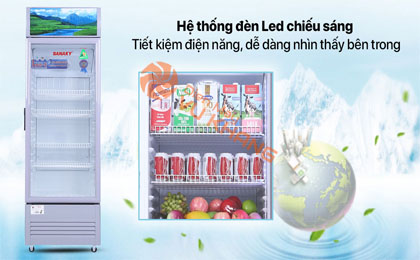 Tủ Mát Sanaky 290 lít TM.VH358KL - Đèn led chiếu sáng