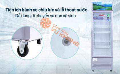 Tủ Mát Sanaky 290 lít TM.VH358KL - Lỗ thoát nước, bánh xe dễ di chuyển