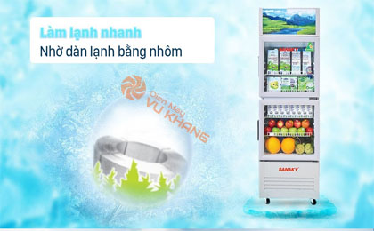 Tủ mát Sanaky 340 lít TM.VH408WL - Dàn lạnh bằng nhôm