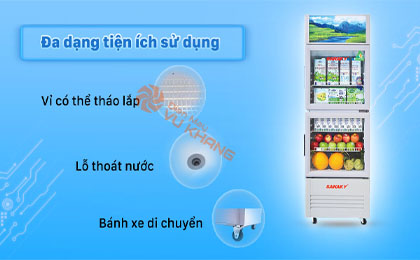 Tủ Mát Sanaky 340 lít TM.VH408WL - Nhiều tiện ích